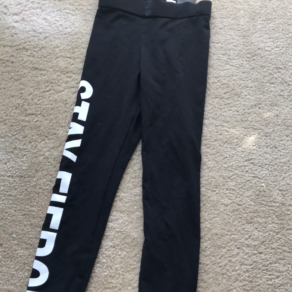 black stay fierce h&m leggings